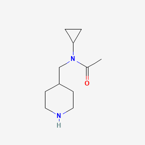 molecular formula C11H20N2O B7919914 N-cyclopropyl-N-(piperidin-4-ylmethyl)acetamide 