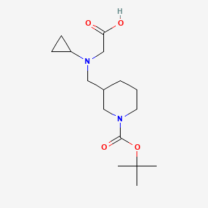 molecular formula C16H28N2O4 B7919966 3-[(Carboxymethyl-cyclopropyl-amino)-methyl]-piperidine-1-carboxylic acid tert-butyl ester 
