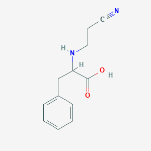 molecular formula C12H14N2O2 B079200 2-[(2-Cyanoethyl)amino]-3-phenylpropanoic acid CAS No. 15095-74-6