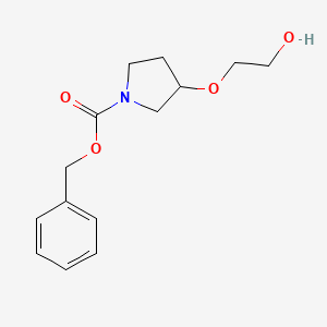 molecular formula C14H19NO4 B7920092 benzyl 3-(2-hydroxyethoxy)pyrrolidine-1-carboxylate 