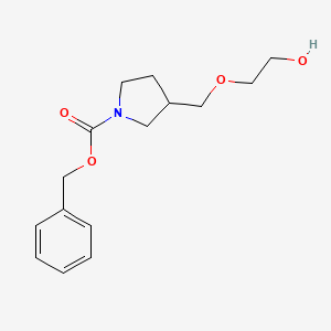 molecular formula C15H21NO4 B7920137 3-(2-Hydroxy-ethoxymethyl)-pyrrolidine-1-carboxylic acid benzyl ester 