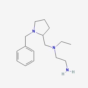 molecular formula C16H27N3 B7920402 N1-((1-Benzylpyrrolidin-2-yl)methyl)-N1-ethylethane-1,2-diamine 