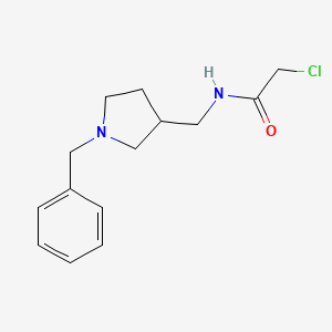 molecular formula C14H19ClN2O B7920459 N-(1-Benzyl-pyrrolidin-3-ylmethyl)-2-chloro-acetamide 