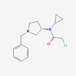 molecular formula C16H21ClN2O B7920553 N-((S)-1-Benzyl-pyrrolidin-3-yl)-2-chloro-N-cyclopropyl-acetamide 