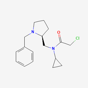 molecular formula C17H23ClN2O B7920559 N-((S)-1-Benzyl-pyrrolidin-2-ylmethyl)-2-chloro-N-cyclopropyl-acetamide 