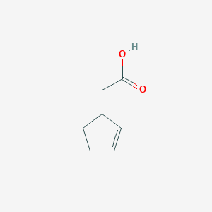 molecular formula C7H10O2 B079207 2-环戊烯-1-乙酸 CAS No. 13668-61-6