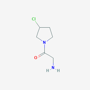 molecular formula C6H11ClN2O B7921130 2-Amino-1-(3-chloropyrrolidin-1-yl)ethanone 