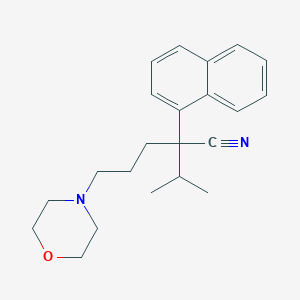 molecular formula C22H28N2O B079213 alpha-Isopropyl-alpha-(3-morpholinopropyl)-1-naphthaleneacetonitrile CAS No. 13326-38-0