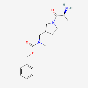 molecular formula C17H25N3O3 B7921531 [1-((S)-2-Amino-propionyl)-pyrrolidin-3-ylmethyl]-methyl-carbamic acid benzyl ester 