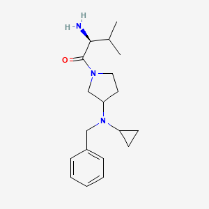molecular formula C19H29N3O B7921617 (S)-2-Amino-1-[3-(benzyl-cyclopropyl-amino)-pyrrolidin-1-yl]-3-methyl-butan-1-one 