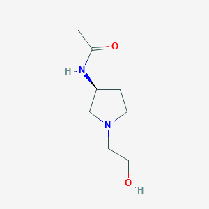 molecular formula C8H16N2O2 B7921625 N-[(S)-1-(2-Hydroxy-ethyl)-pyrrolidin-3-yl]-acetamide 
