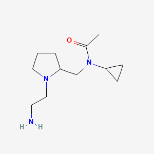 molecular formula C12H23N3O B7921644 N-[1-(2-Amino-ethyl)-pyrrolidin-2-ylmethyl]-N-cyclopropyl-acetamide 