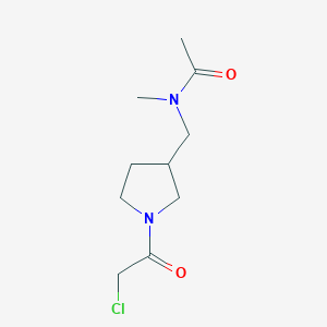 molecular formula C10H17ClN2O2 B7921653 N-[1-(2-Chloro-acetyl)-pyrrolidin-3-ylmethyl]-N-methyl-acetamide 