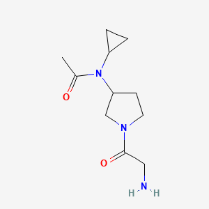 molecular formula C11H19N3O2 B7921657 N-[1-(2-Amino-acetyl)-pyrrolidin-3-yl]-N-cyclopropyl-acetamide 
