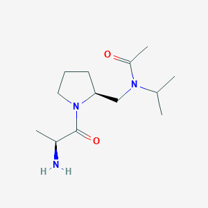 molecular formula C13H25N3O2 B7921680 N-[(S)-1-((S)-2-Amino-propionyl)-pyrrolidin-2-ylmethyl]-N-isopropyl-acetamide 