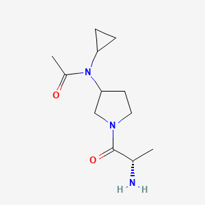 molecular formula C12H21N3O2 B7921682 N-[1-((S)-2-Amino-propionyl)-pyrrolidin-3-yl]-N-cyclopropyl-acetamide 