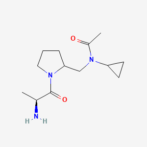molecular formula C13H23N3O2 B7921702 N-[1-((S)-2-Amino-propionyl)-pyrrolidin-2-ylmethyl]-N-cyclopropyl-acetamide 