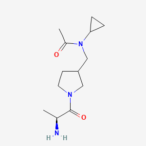 molecular formula C13H23N3O2 B7921710 N-[1-((S)-2-Amino-propionyl)-pyrrolidin-3-ylmethyl]-N-cyclopropyl-acetamide 