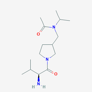 molecular formula C15H29N3O2 B7921772 N-[1-((S)-2-Amino-3-methyl-butyryl)-pyrrolidin-3-ylmethyl]-N-isopropyl-acetamide 
