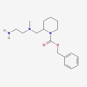 molecular formula C17H27N3O2 B7922098 2-{[(2-Amino-ethyl)-methyl-amino]-methyl}-piperidine-1-carboxylic acid benzyl ester 