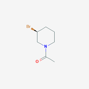 molecular formula C7H12BrNO B7922169 1-((S)-3-Bromo-piperidin-1-yl)-ethanone 