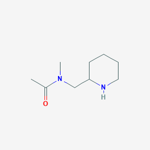 molecular formula C9H18N2O B7922238 N-Methyl-N-piperidin-2-ylmethyl-acetamide 