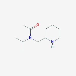 molecular formula C11H22N2O B7922256 N-Isopropyl-N-piperidin-2-ylmethyl-acetamide 
