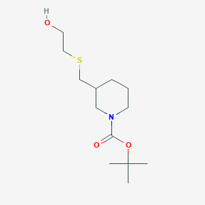 molecular formula C13H25NO3S B7922283 3-(2-Hydroxy-ethylsulfanylmethyl)-piperidine-1-carboxylic acid tert-butyl ester 