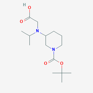 molecular formula C15H28N2O4 B7922307 3-(Carboxymethyl-isopropyl-amino)-piperidine-1-carboxylic acid tert-butyl ester 