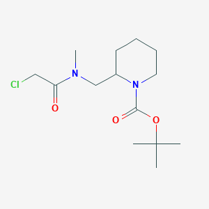 molecular formula C14H25ClN2O3 B7922327 2-{[(2-Chloro-acetyl)-methyl-amino]-methyl}-piperidine-1-carboxylic acid tert-butyl ester 