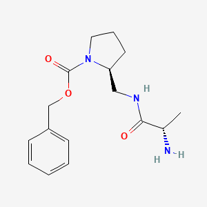 molecular formula C16H23N3O3 B7922445 (S)-2-[((S)-2-Amino-propionylamino)-methyl]-pyrrolidine-1-carboxylic acid benzyl ester 