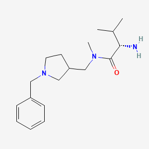 molecular formula C18H29N3O B7922536 (S)-2-Amino-N-(1-benzyl-pyrrolidin-3-ylmethyl)-3,N-dimethyl-butyramide 