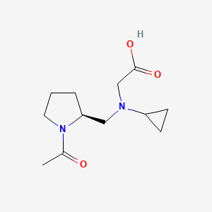 molecular formula C12H20N2O3 B7922559 [((S)-1-Acetyl-pyrrolidin-2-ylmethyl)-cyclopropyl-amino]-acetic acid 