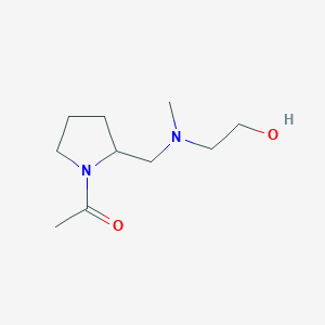molecular formula C10H20N2O2 B7922577 1-(2-{[(2-Hydroxy-ethyl)-methyl-amino]-methyl}-pyrrolidin-1-yl)-ethanone 