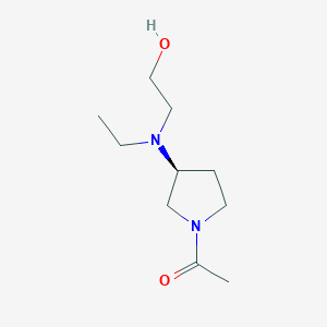 molecular formula C10H20N2O2 B7922591 1-{(S)-3-[Ethyl-(2-hydroxy-ethyl)-amino]-pyrrolidin-1-yl}-ethanone 