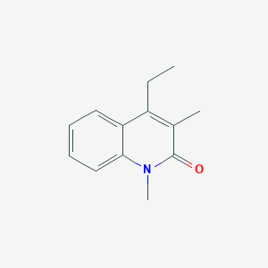 molecular formula C13H15NO B079226 Carbostyril, 1,3-dimethyl-4-ethyl- CAS No. 15112-97-7