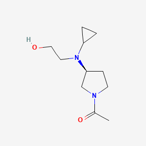 molecular formula C11H20N2O2 B7922635 1-{(S)-3-[Cyclopropyl-(2-hydroxy-ethyl)-amino]-pyrrolidin-1-yl}-ethanone 