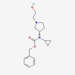 molecular formula C17H24N2O3 B7922838 Cyclopropyl-[(S)-1-(2-hydroxy-ethyl)-pyrrolidin-3-yl]-carbamic acid benzyl ester 