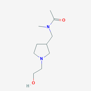 molecular formula C10H20N2O2 B7923095 N-[1-(2-Hydroxy-ethyl)-pyrrolidin-3-ylmethyl]-N-methyl-acetamide 