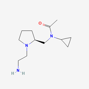 molecular formula C12H23N3O B7923134 N-[(S)-1-(2-Amino-ethyl)-pyrrolidin-2-ylmethyl]-N-cyclopropyl-acetamide 