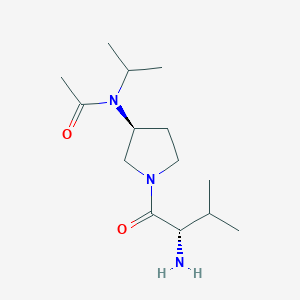 molecular formula C14H27N3O2 B7923187 N-[(S)-1-((S)-2-Amino-3-methyl-butyryl)-pyrrolidin-3-yl]-N-isopropyl-acetamide 