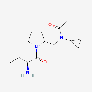 molecular formula C15H27N3O2 B7923201 N-[1-((S)-2-Amino-3-methyl-butyryl)-pyrrolidin-2-ylmethyl]-N-cyclopropyl-acetamide 