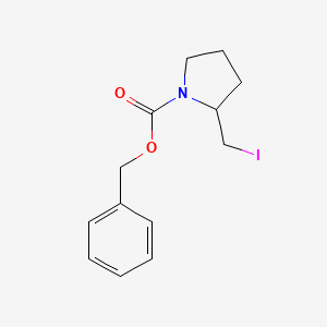 molecular formula C13H16INO2 B7923783 Benzyl 2-(iodomethyl)pyrrolidine-1-carboxylate 