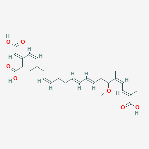 molecular formula C₂₈H₃₈O₇.3NH₃ B079291 邦格克酸 CAS No. 11076-19-0
