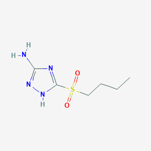 molecular formula C6H12N4O2S B7929150 3-(butylsulfonyl)-1H-1,2,4-triazol-5-amine 