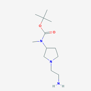 molecular formula C12H25N3O2 B7930512 [1-(2-Amino-ethyl)-pyrrolidin-3-yl]-methyl-carbamic acid tert-butyl ester 