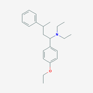 molecular formula C22H31NO B079309 1-(p-Ethoxyphenyl)-N,N-diethyl-3-phenylbutylamine CAS No. 13988-32-4