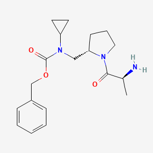 molecular formula C19H27N3O3 B7931061 [(S)-1-((S)-2-Amino-propionyl)-pyrrolidin-2-ylmethyl]-cyclopropyl-carbamic acid benzyl ester 