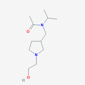 molecular formula C12H24N2O2 B7931132 N-[1-(2-Hydroxy-ethyl)-pyrrolidin-3-ylmethyl]-N-isopropyl-acetamide 