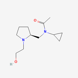 molecular formula C12H22N2O2 B7931144 N-Cyclopropyl-N-[(S)-1-(2-hydroxy-ethyl)-pyrrolidin-2-ylmethyl]-acetamide 